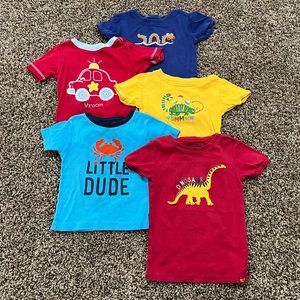 Gap/carters graphic tee lot - 5 size 24m/2t. VGUC, short sleeve